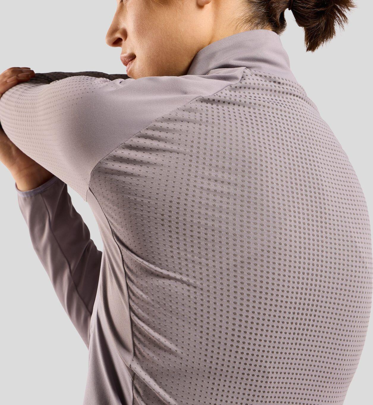 Veste Running Hybride Odlo Zeroweight Warm 2.0 Gris Femme 4/7