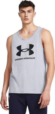 Under armour sportstyle logo tank grijs heren