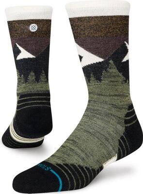 Stance performance mid wool crew sokken – khaki / lichtgrijs
