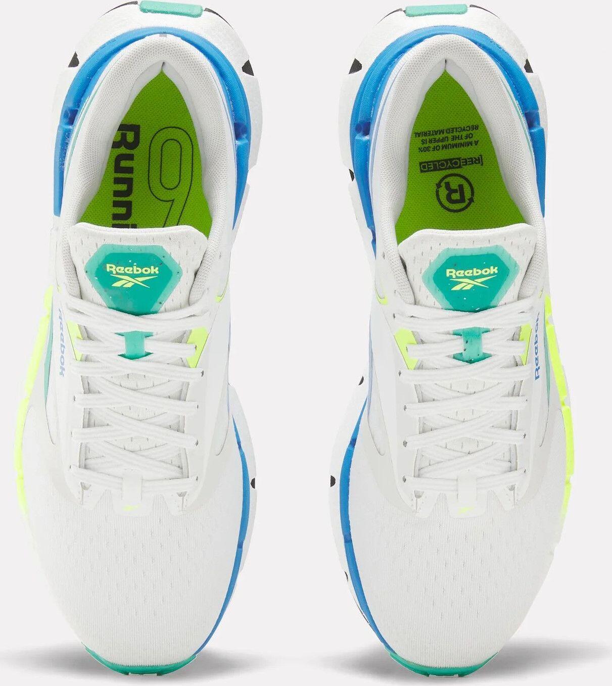 Chaussures Running Reebok FloatZig Symmetros Blanc/Vert/Bleu Homme 5/7