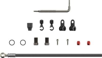 Sram schijfrem hydraulic hose kit silver banjo (2000 mm) zwart