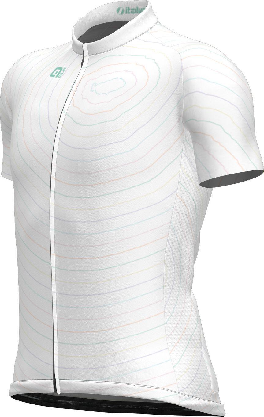 Maillot Manches Courtes Alé Asphalt Blanc 3/4