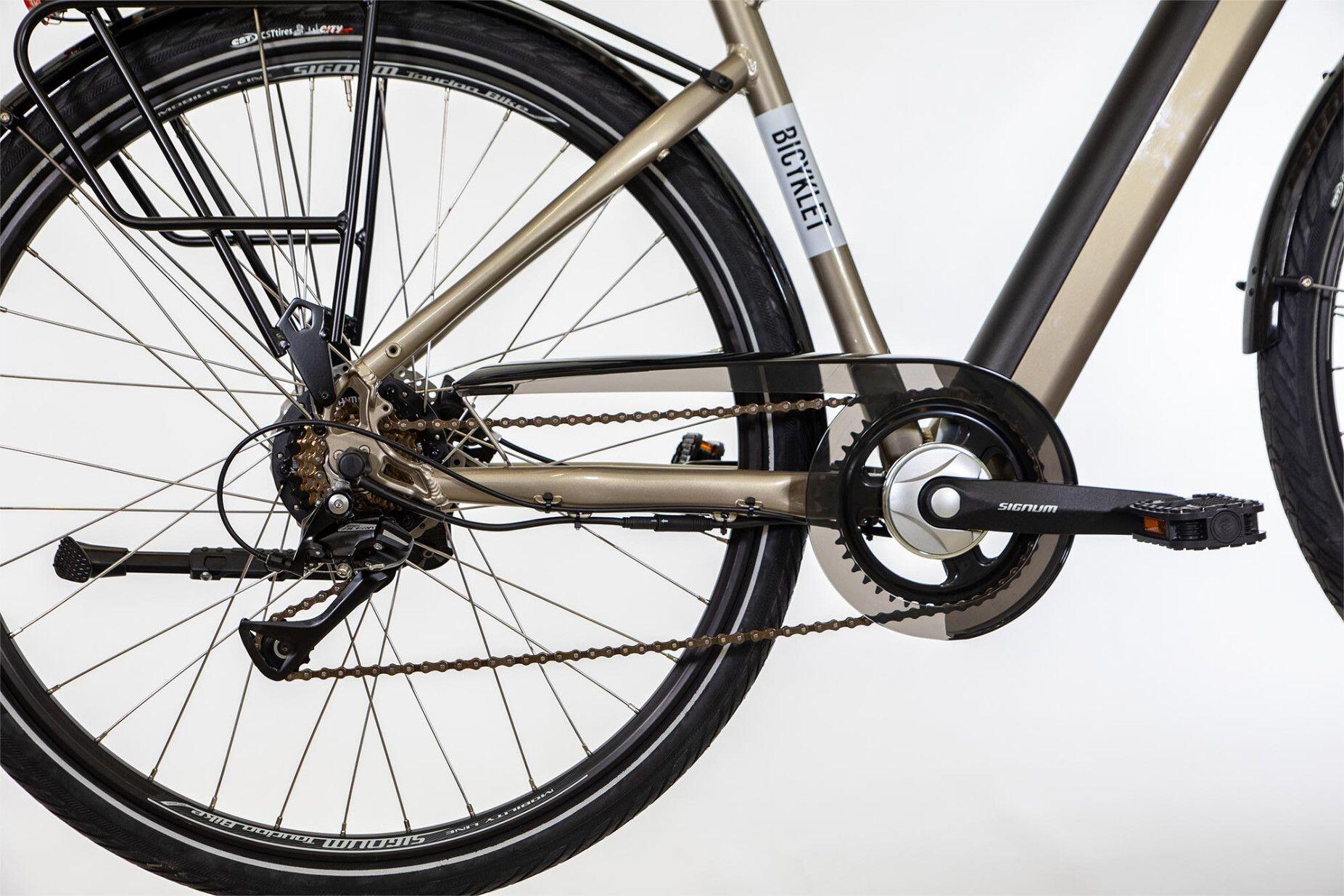 Vélo de Ville Électrique Bicyklet Basile Shimano Acera/Altus 8V 504 Wh 700 mm Gr 3/7