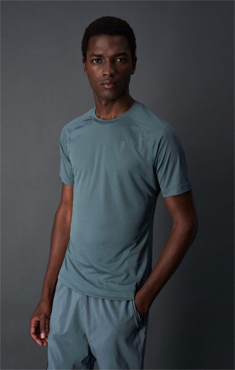 Maglia Champion Quick-Dry Reflective Maniche Corte Blu 3/5