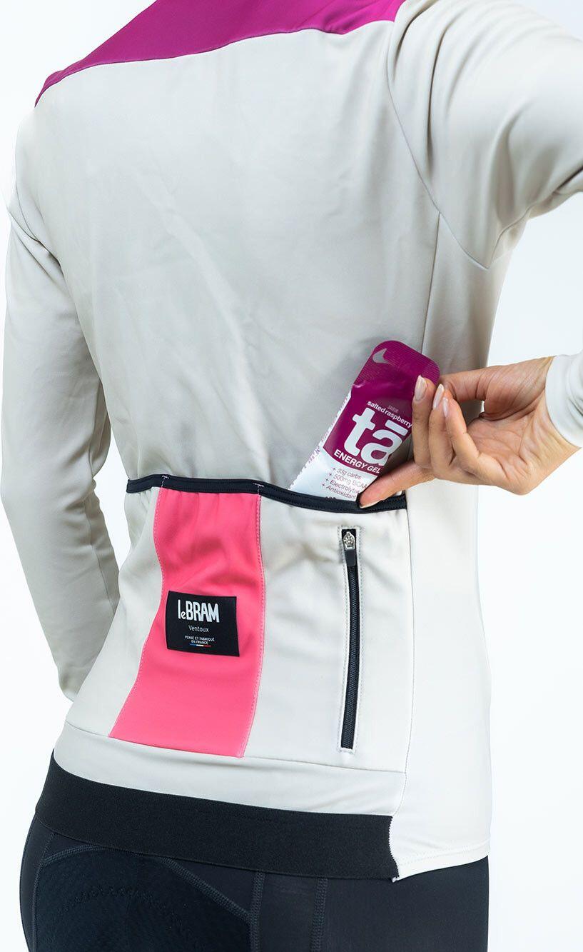 Camisola de manga comprida LeBram Ventoux para mulher Bege Rosa 3/6