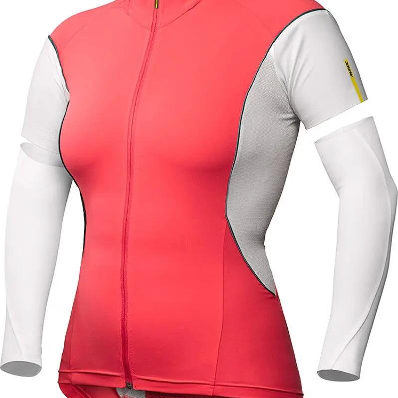 MAVIC COSMIC PRO W Women Removable Sleeves Jersey Pink White