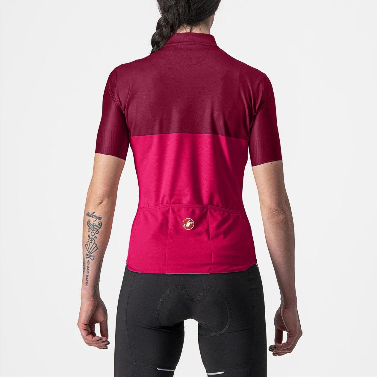 Castelli Velocissima Manga Curta Feminina Jersey Pink/Red/Bordeaux 2/2