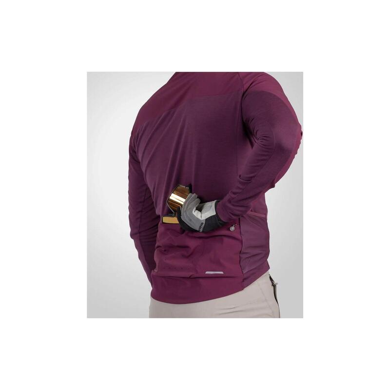 Endura GV500 tricou cu mânecă lungă Aubergine