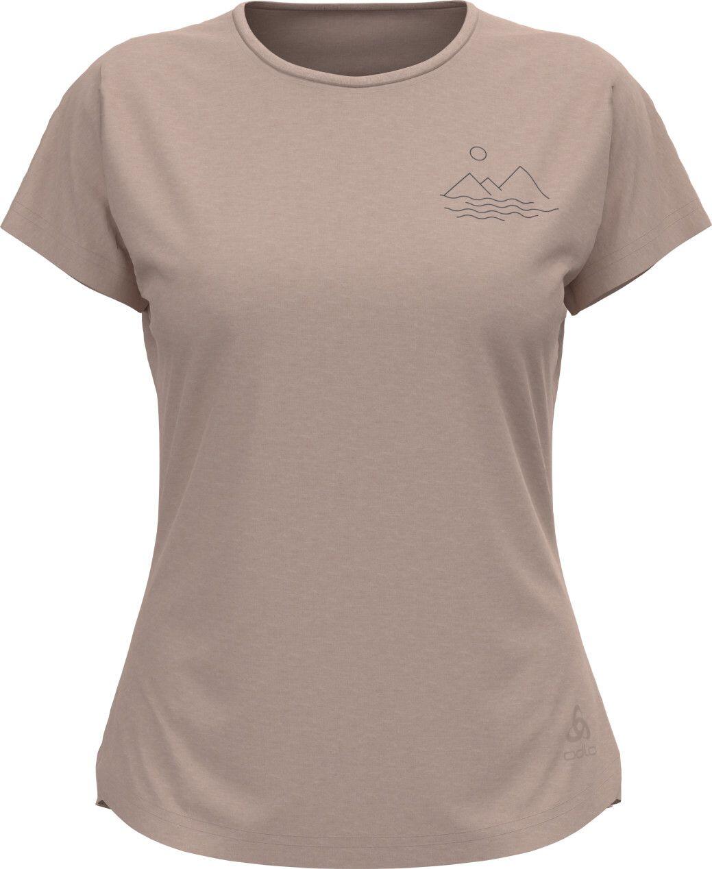 Maillot Manches Courtes Odlo Ascent 365 Sharp Femme Mauve 1/2