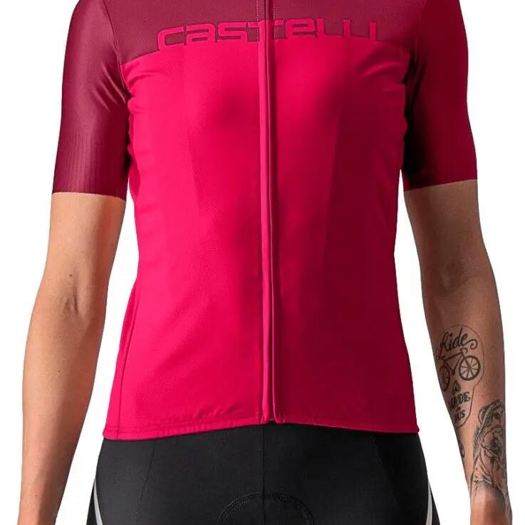 Castelli Velocissima Women's Short Sleeve Jersey Pink/Red/Bordeaux