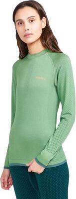 Craft adv warm intensity green women's long sleeve under jersey