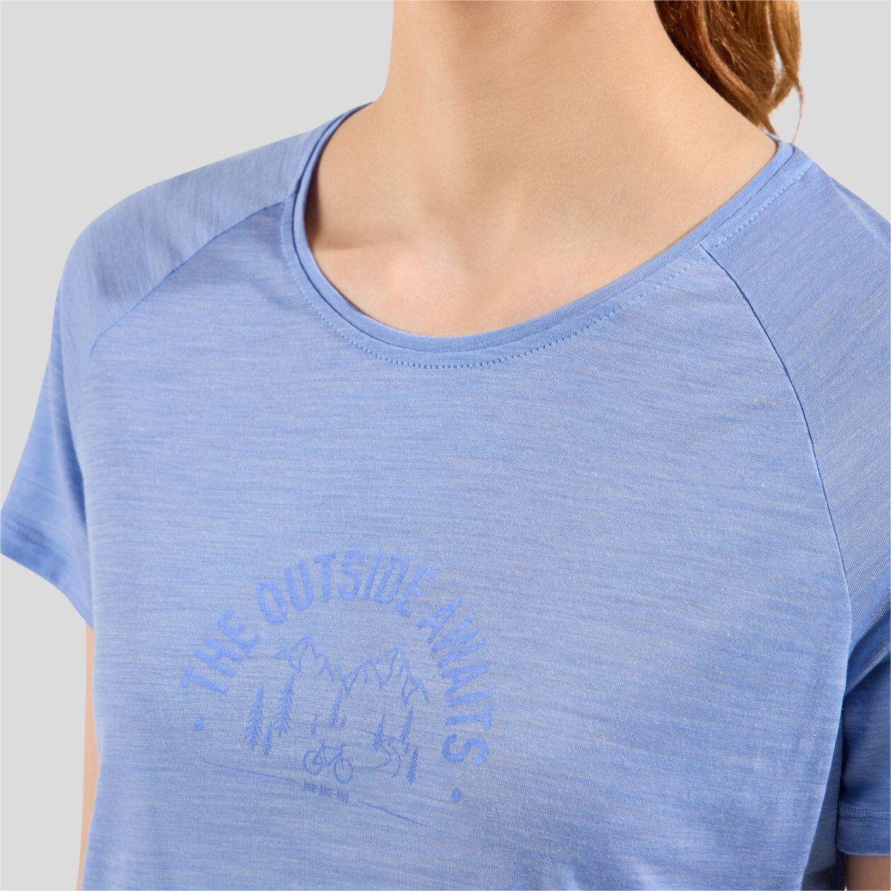T-shirt Technique Femme Oldo Ride 365 Performance Wool 130 Bleu Clair 6/6
