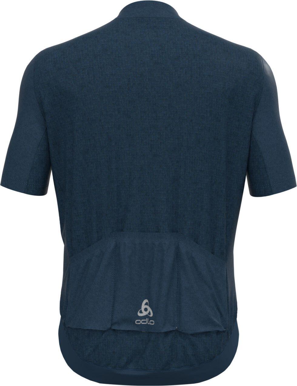 Odlo Zeroweight Short Sleeve Zip Jersey Blue 2/2