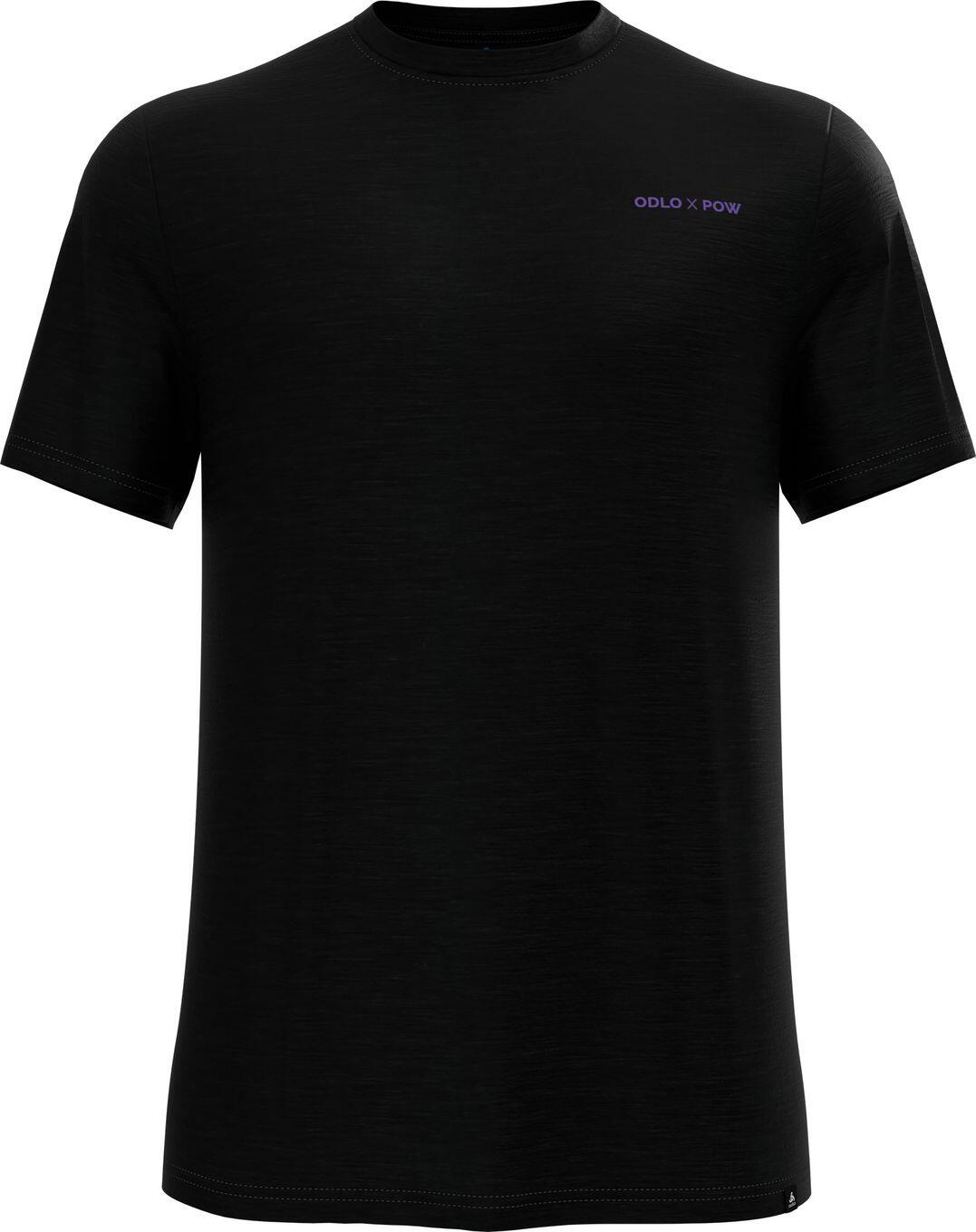 Camiseta técnica Odlo x Pow Hyper Contrast Negro 1/2