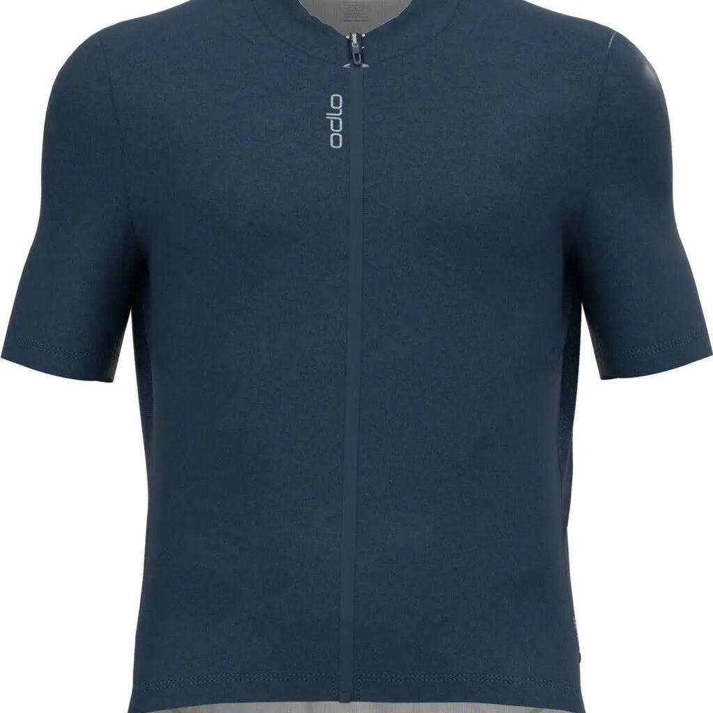 Odlo Zeroweight Short Sleeve Zip Jersey Blue