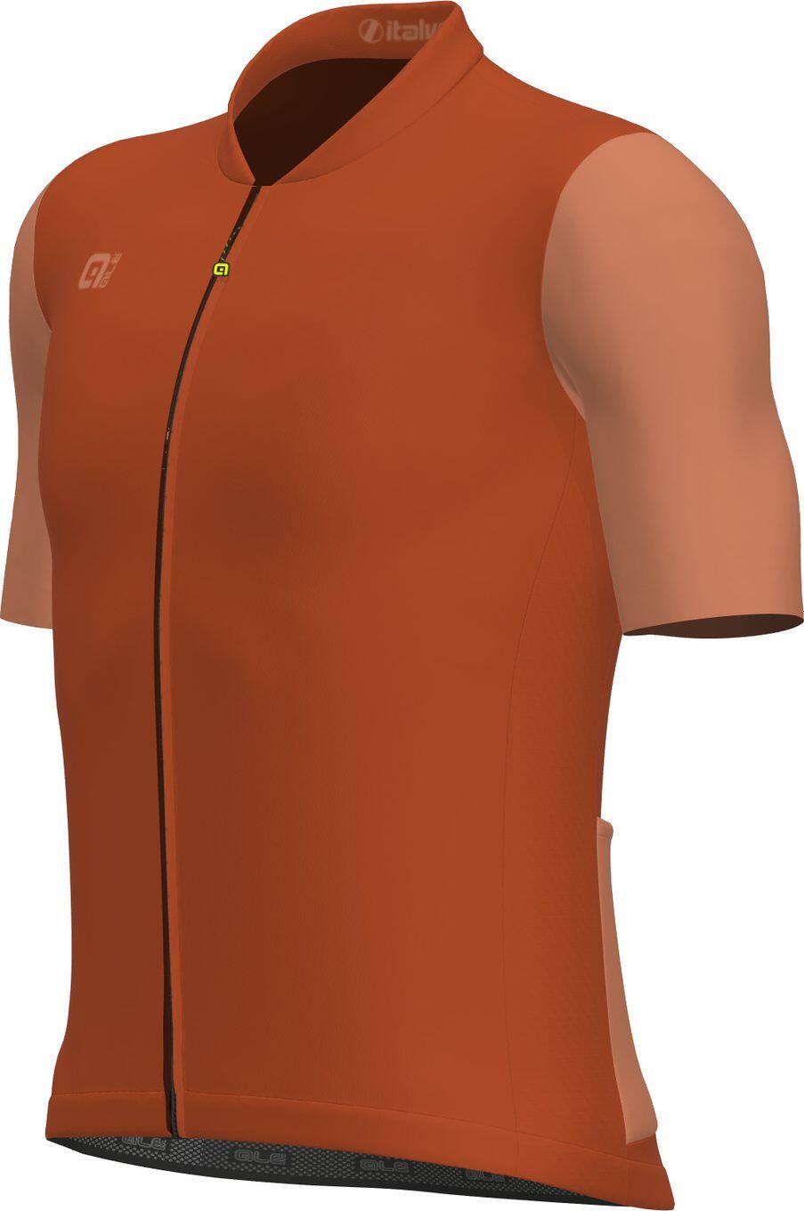 Maglia Alé Adventure manica corta marrone - zip nascosto, 3 tasche 3/4