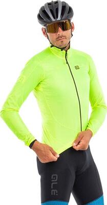 Alé light pack long sleeve jacket fluorescent yellow