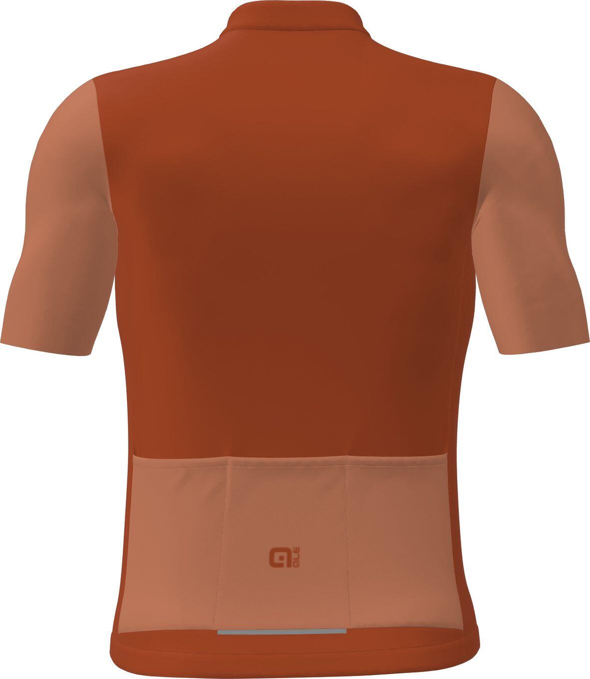 Maglia Alé Adventure manica corta marrone - zip nascosto, 3 tasche 4/4