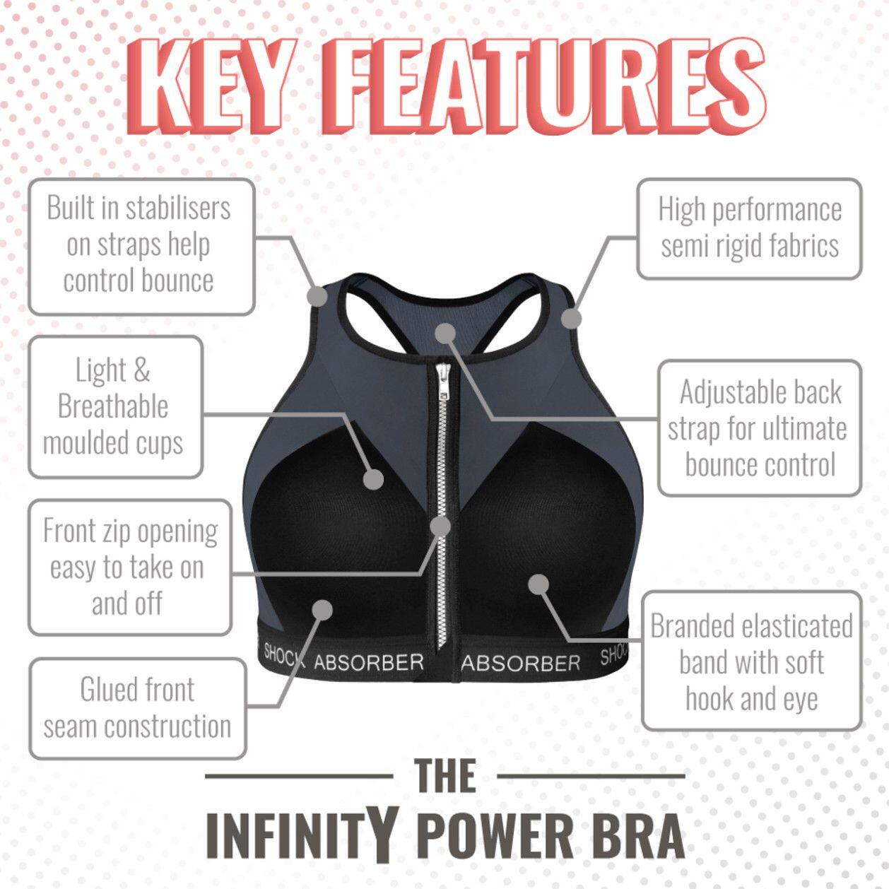 Brassière Shock Absorber Infinity Power Noir / Gris 4/4