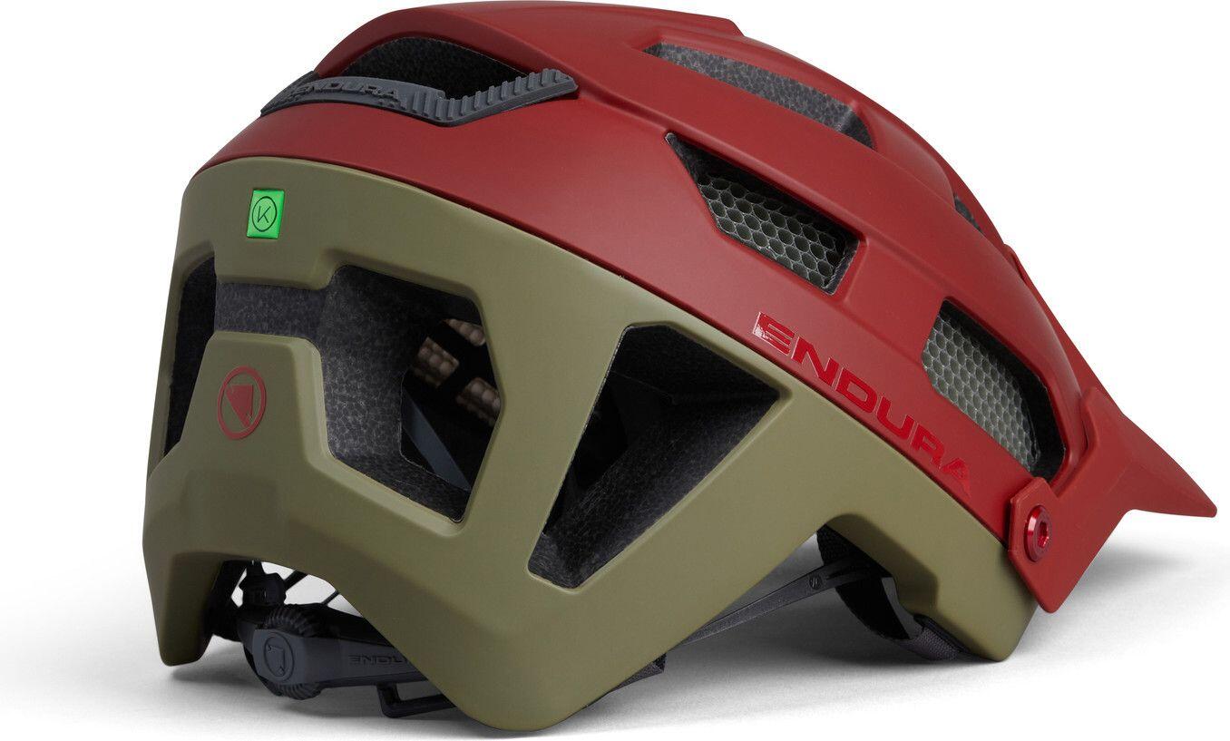 Casque VTT Endura SingleTrack Mips Khaki/Rouge 3/7
