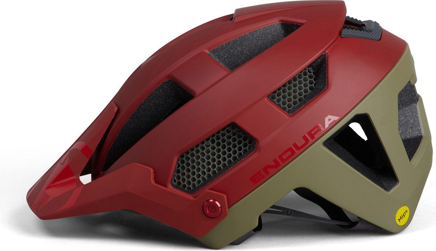 Casque VTT Endura SingleTrack Mips Khaki/Rouge 2/7
