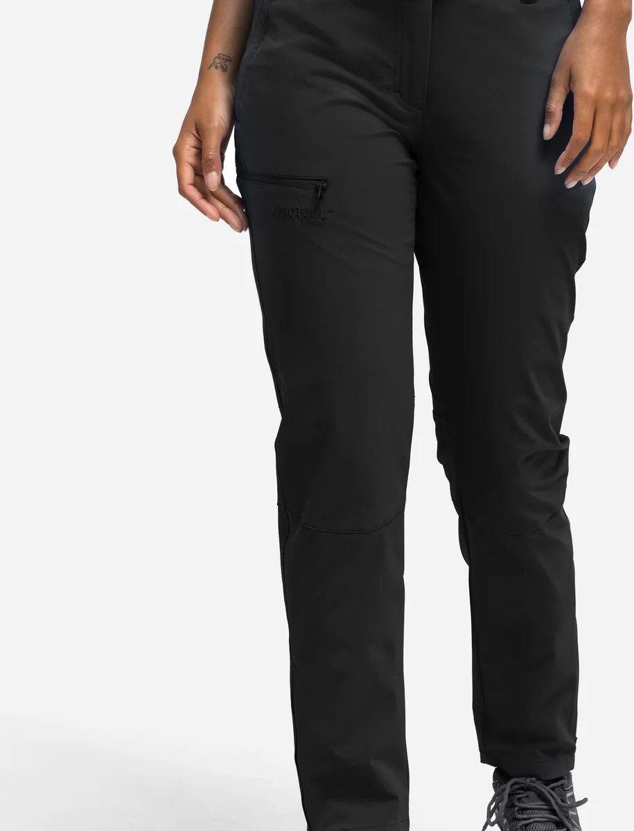 Dames Maier Sports Inara Slim Broek Zwart - Korte Lengte 3/7