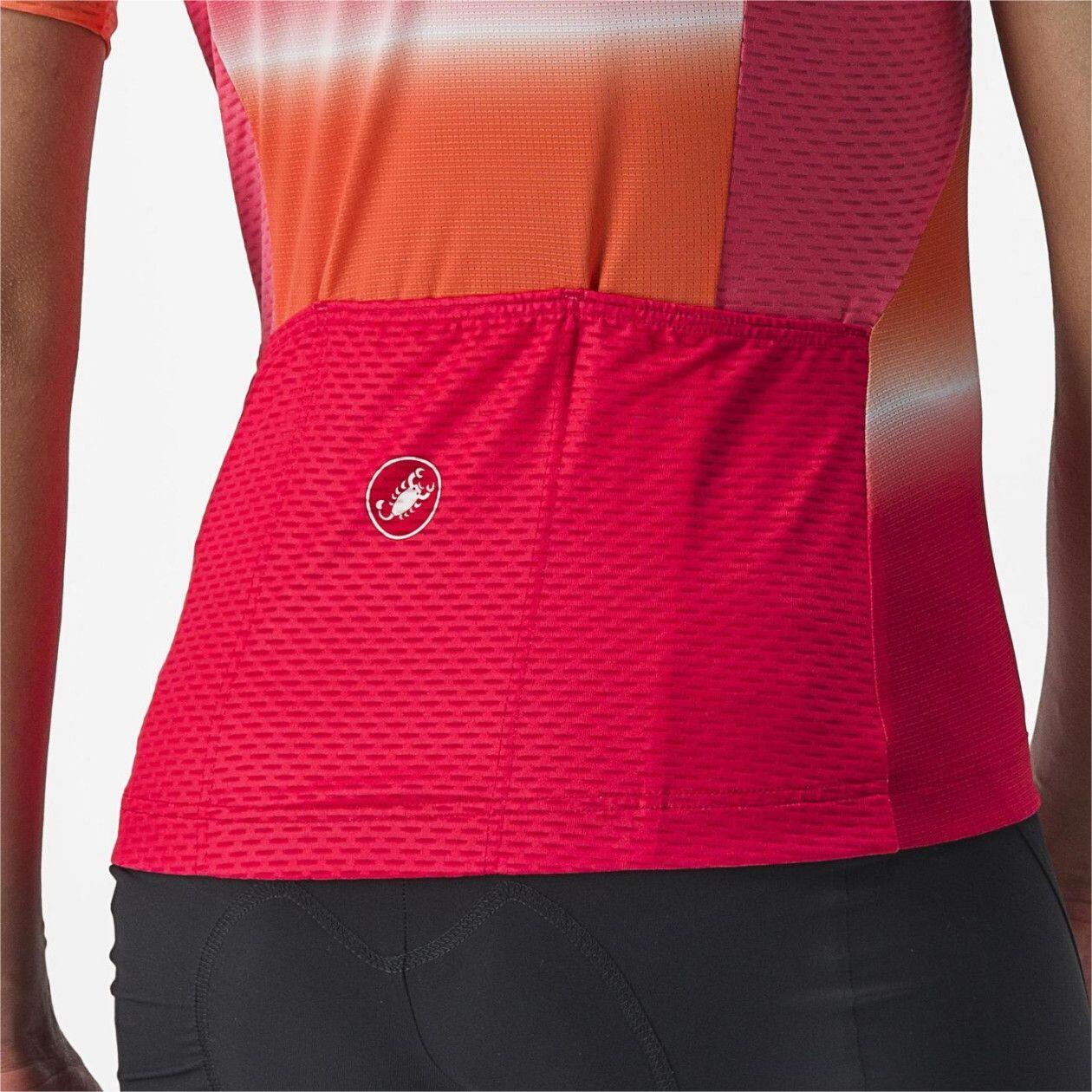 Maglia Castelli Dolce Donna a manica corta Arancione/Rosa 3/6