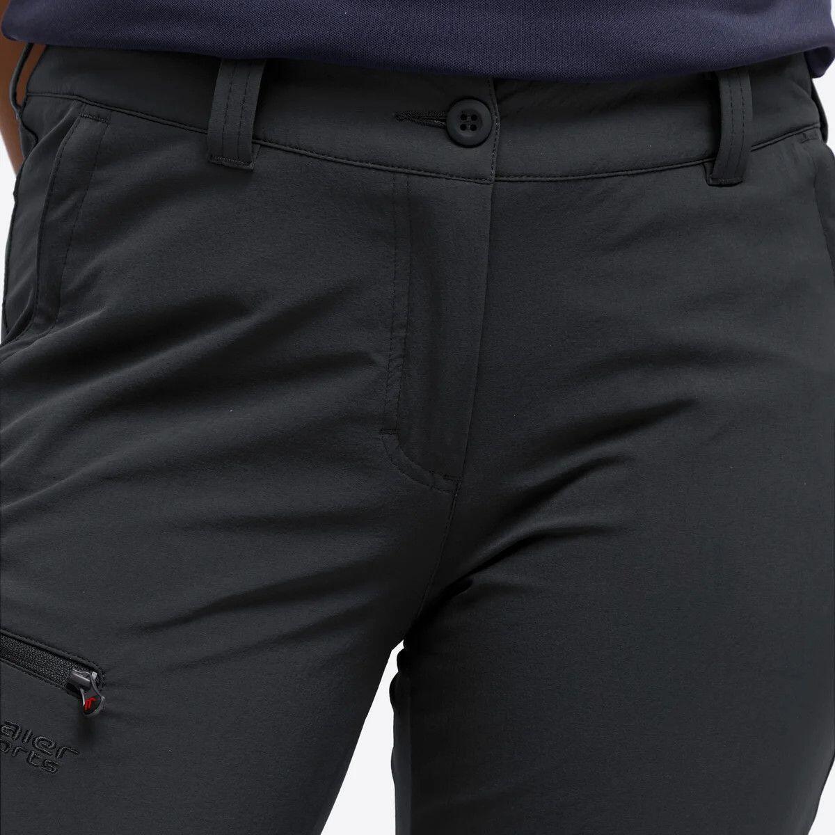 Dames Maier Sports Inara Slim Broek Zwart - Korte Lengte 6/7