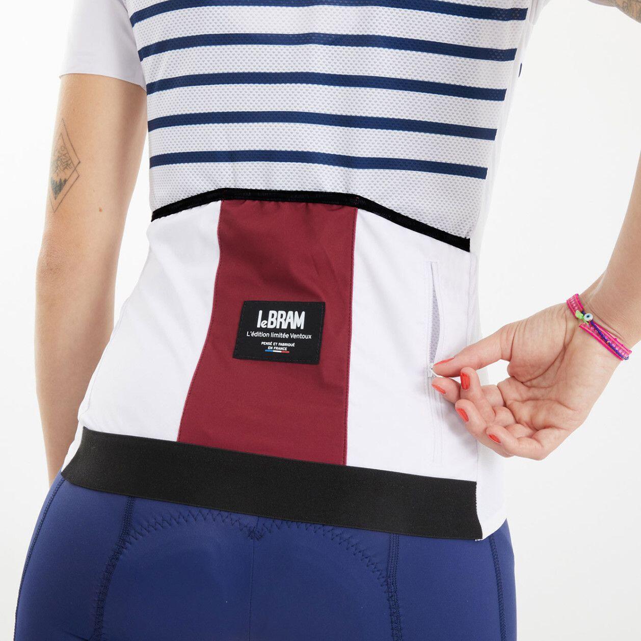 Maillot Manches Courtes Femme LeBram Ventoux Édition Limitée Blanc Bleu Bordeaux 5/7