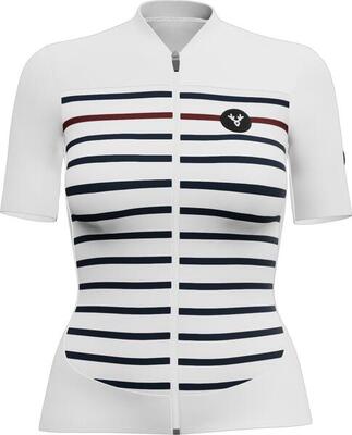 Lebram ventoux women's short-sleeved jersey limited edition white blue bordeaux
