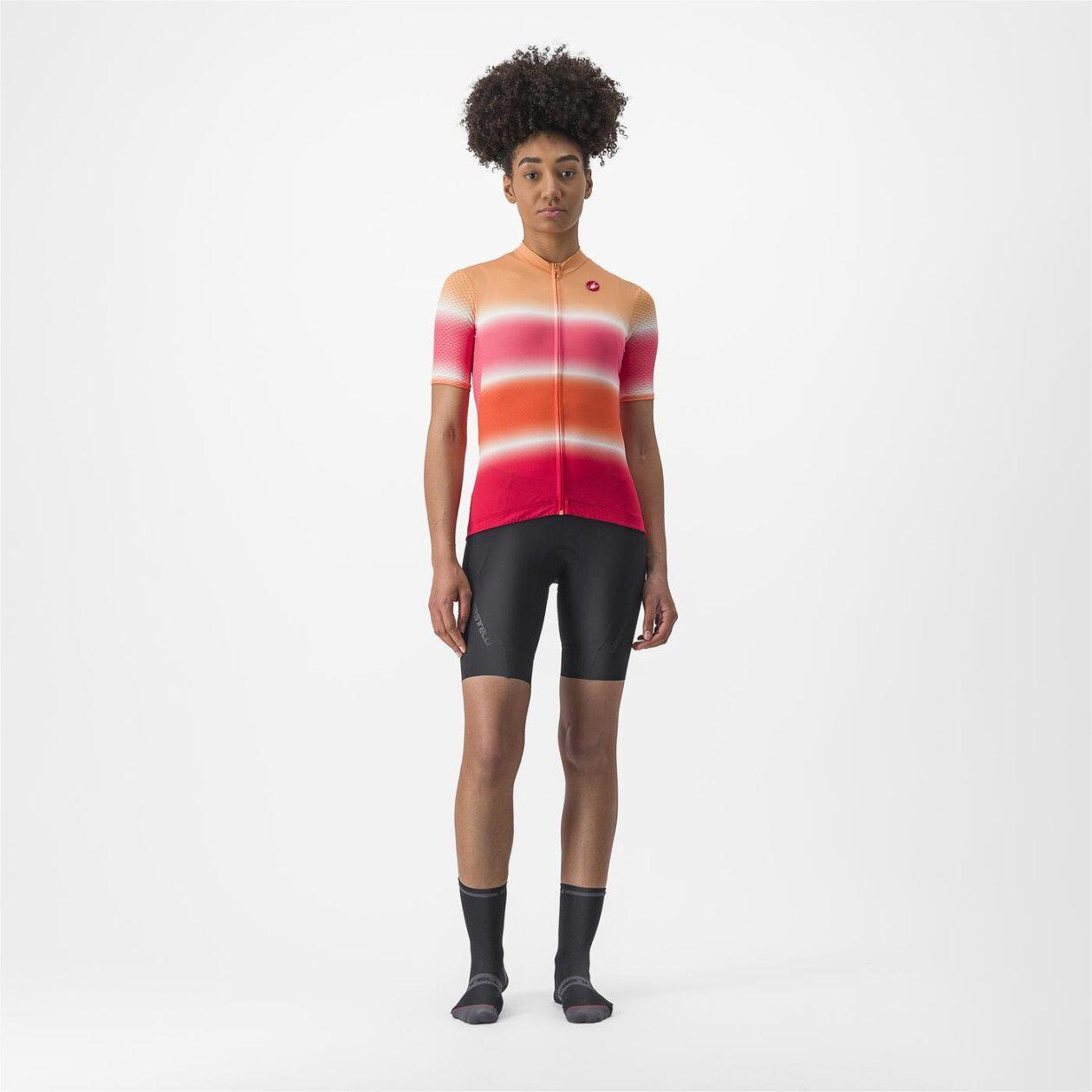 Maglia Castelli Dolce Donna a manica corta Arancione/Rosa 6/6