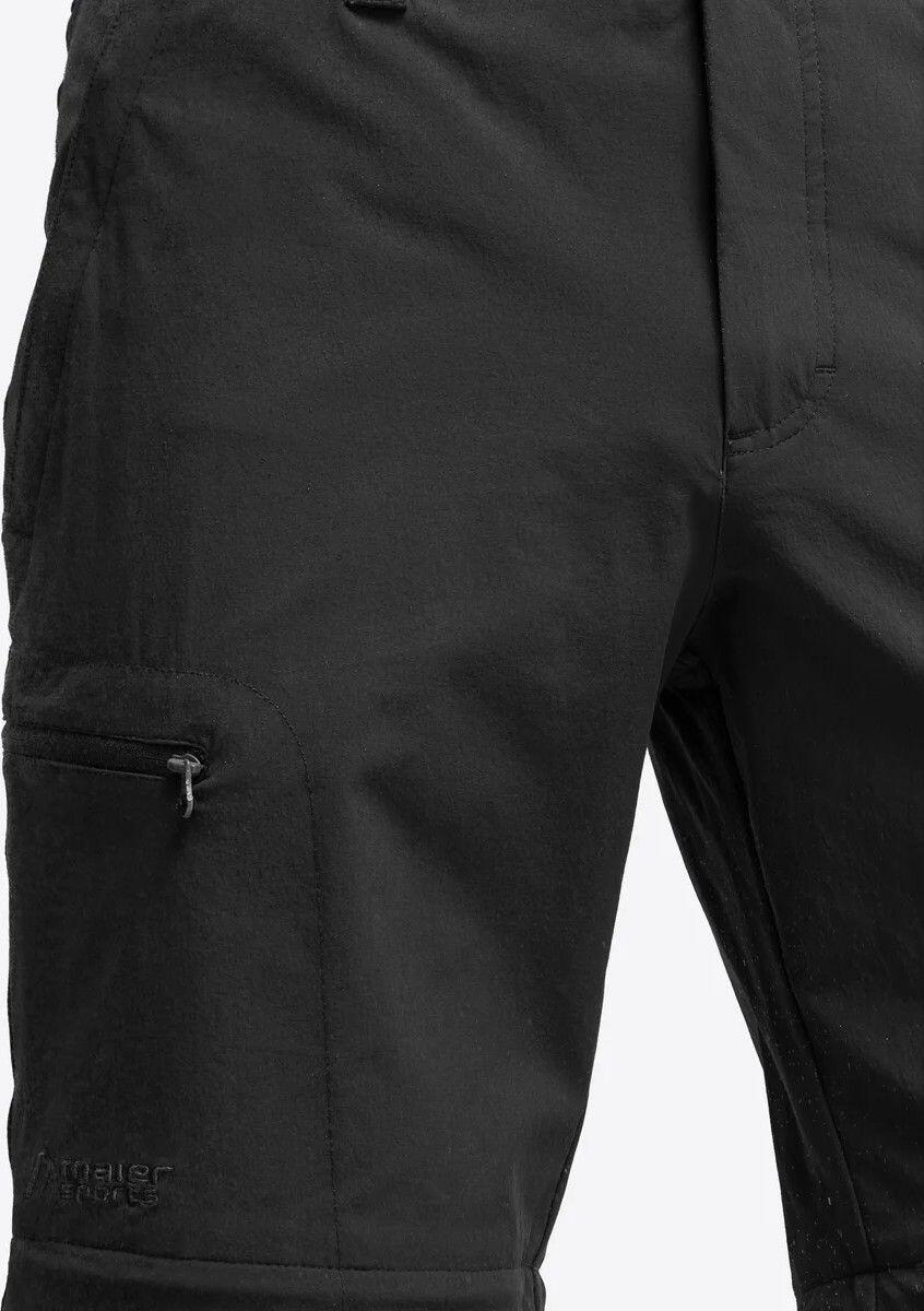 Maier Sports Tajo - Pantalone convertibile da uomo nero - Regolare 6/7