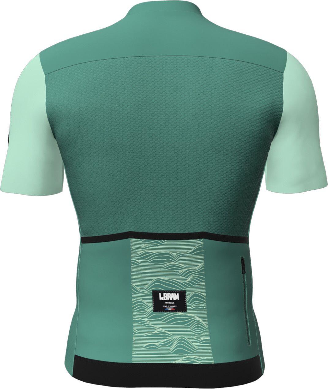 Maillot LeBram Ventoux Uni Manga Corta Verde 3/7