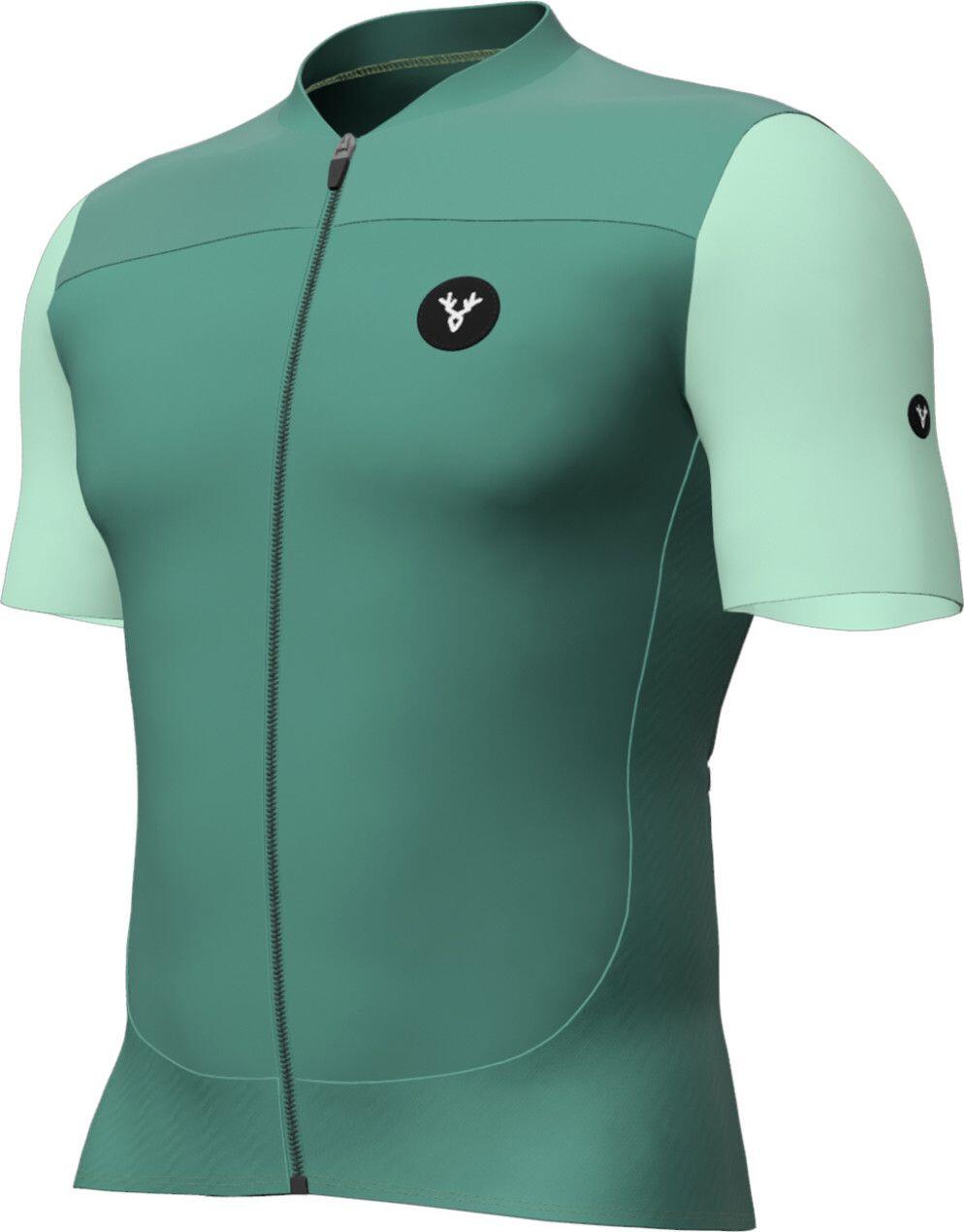Maillot LeBram Ventoux Uni Manga Corta Verde 2/7