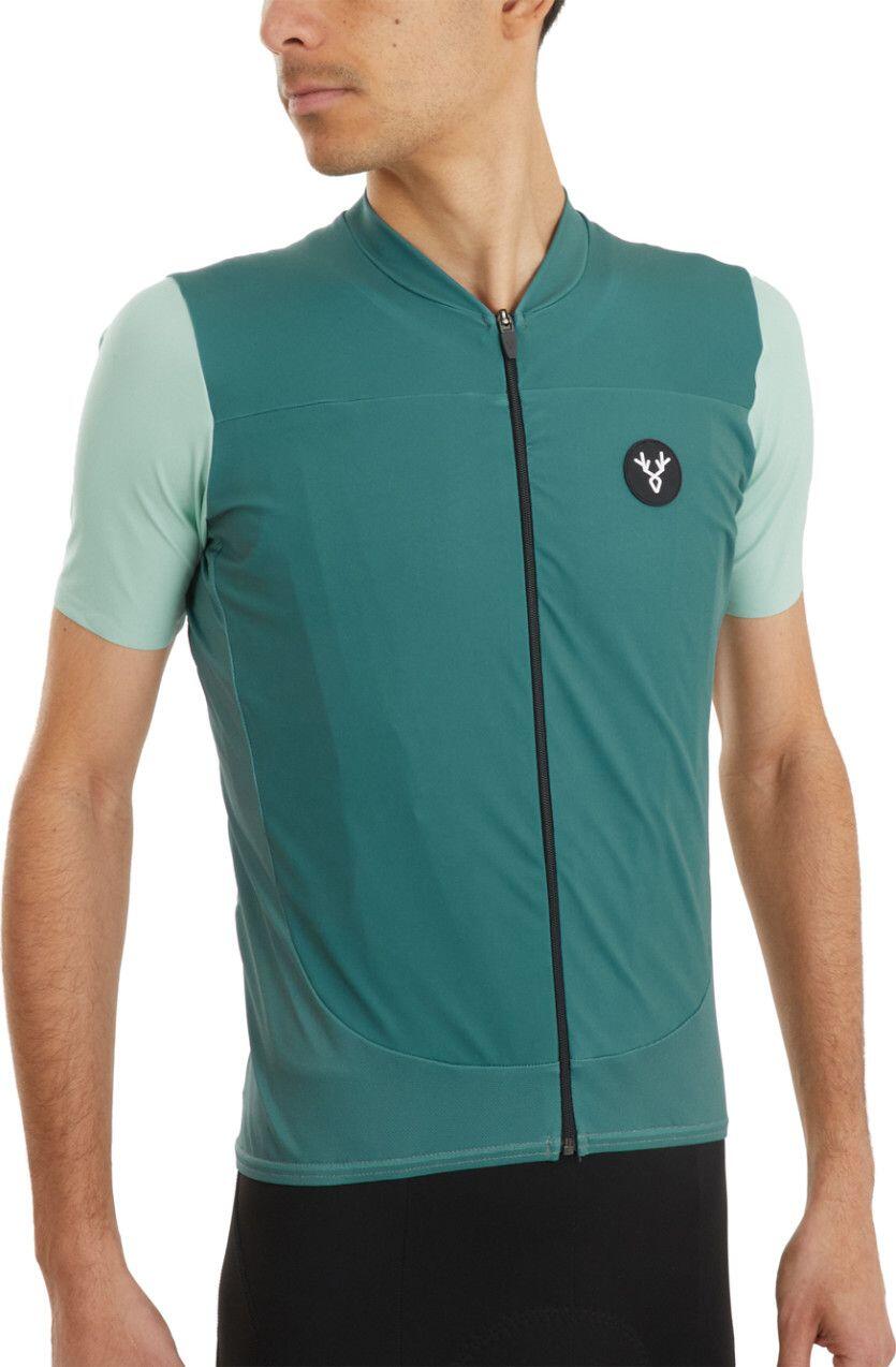 Maillot LeBram Ventoux Uni Manga Corta Verde 4/7