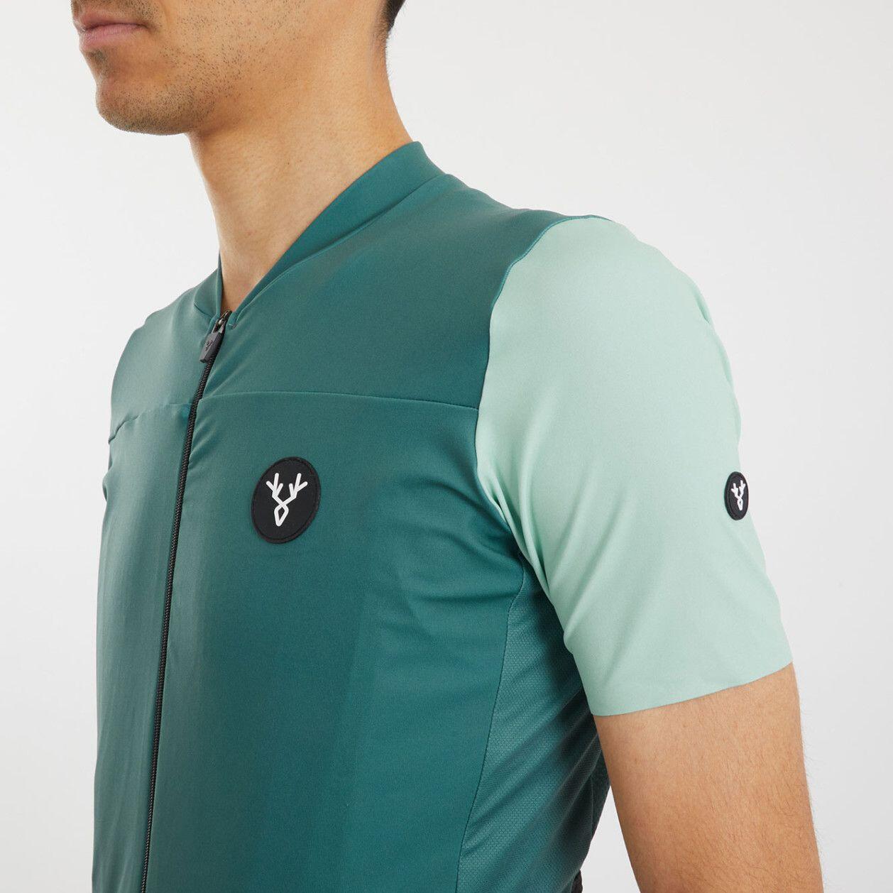 Maillot LeBram Ventoux Uni Manga Corta Verde 6/7