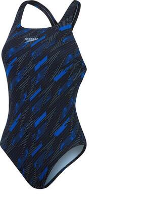 Speedo women's boom allover medalist badpak blauw/zwart