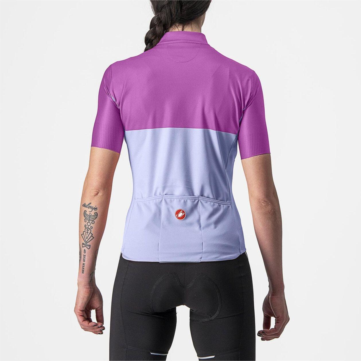 Maillot Manches Courtes Femme Castelli Velocissima Rose/Violet 2/2