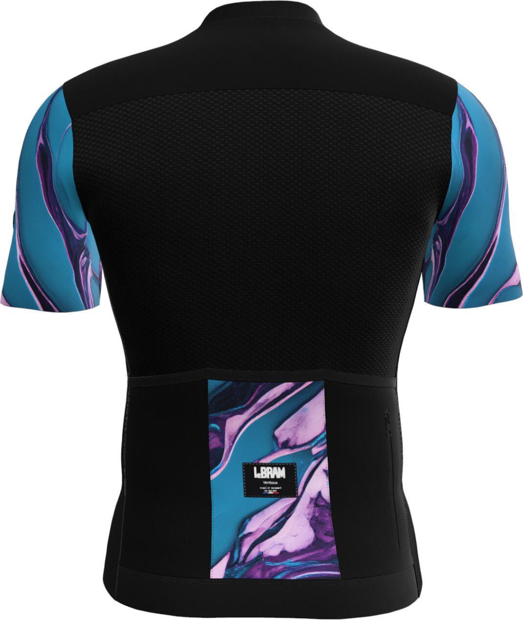 LeBram Ventoux Pétrole Short Sleeves Jersey Black Blue 3/7