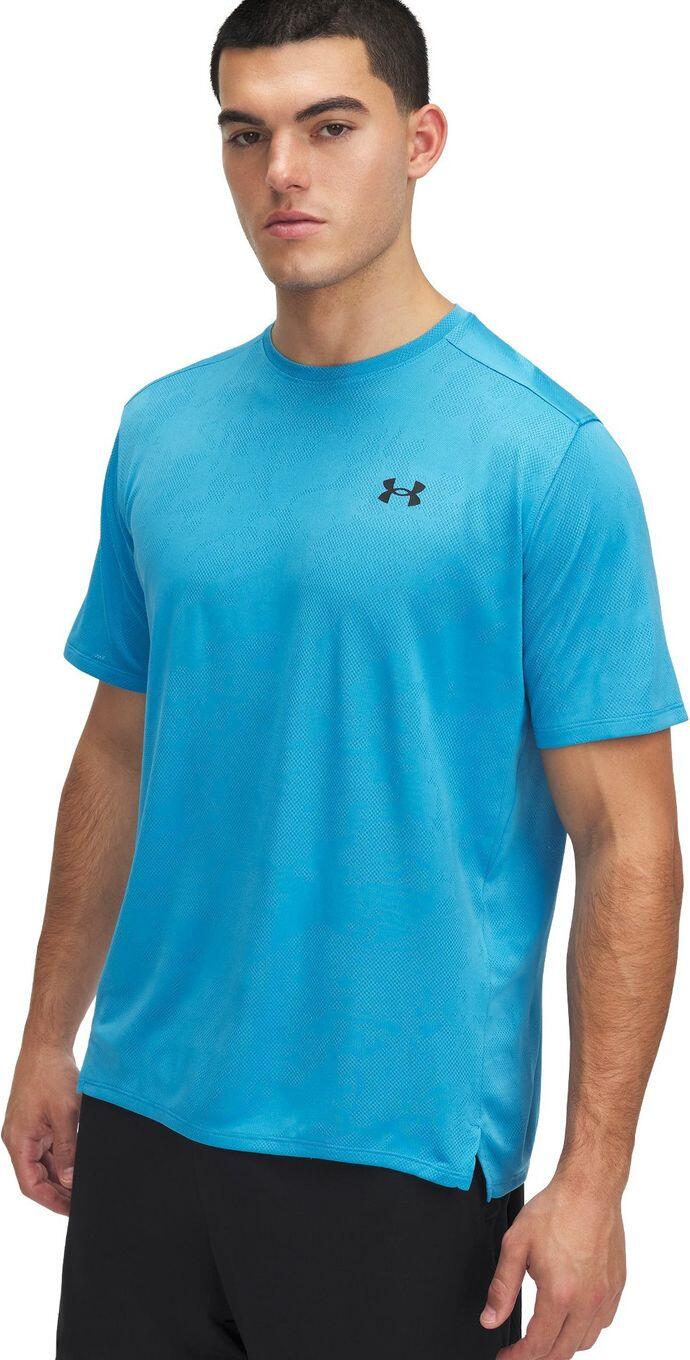 Maillot Manches Courtes Under Armour Tech Vent Jacquard Bleu Homme 1/3