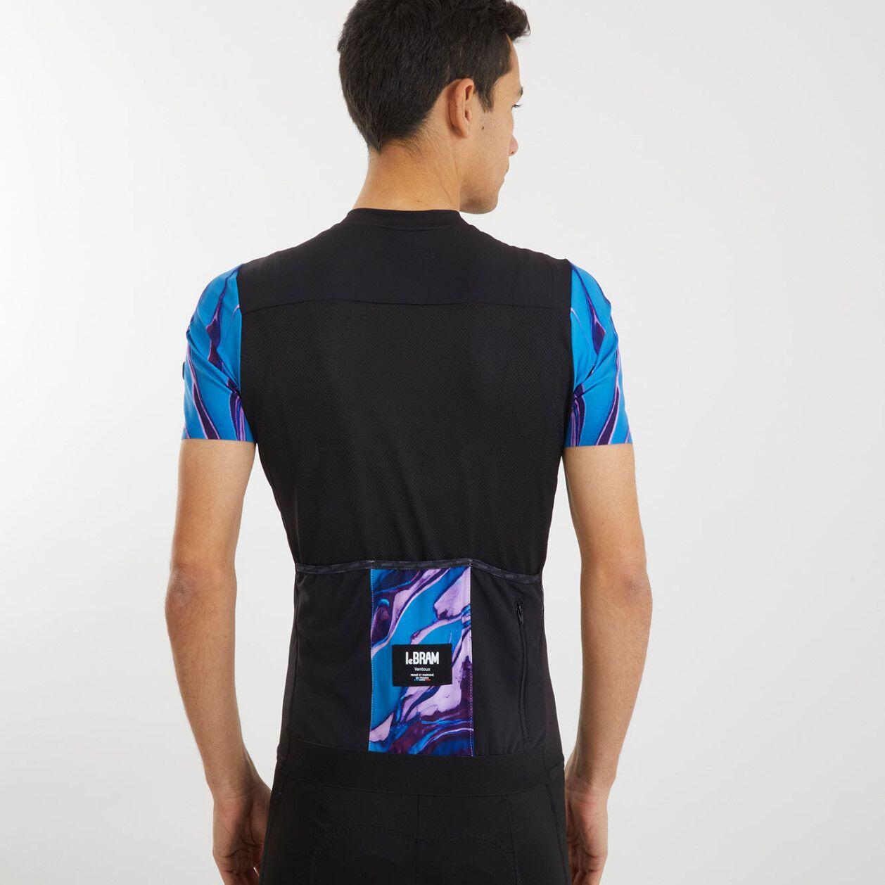LeBram Ventoux Pétrole Short Sleeves Jersey Black Blue 5/7