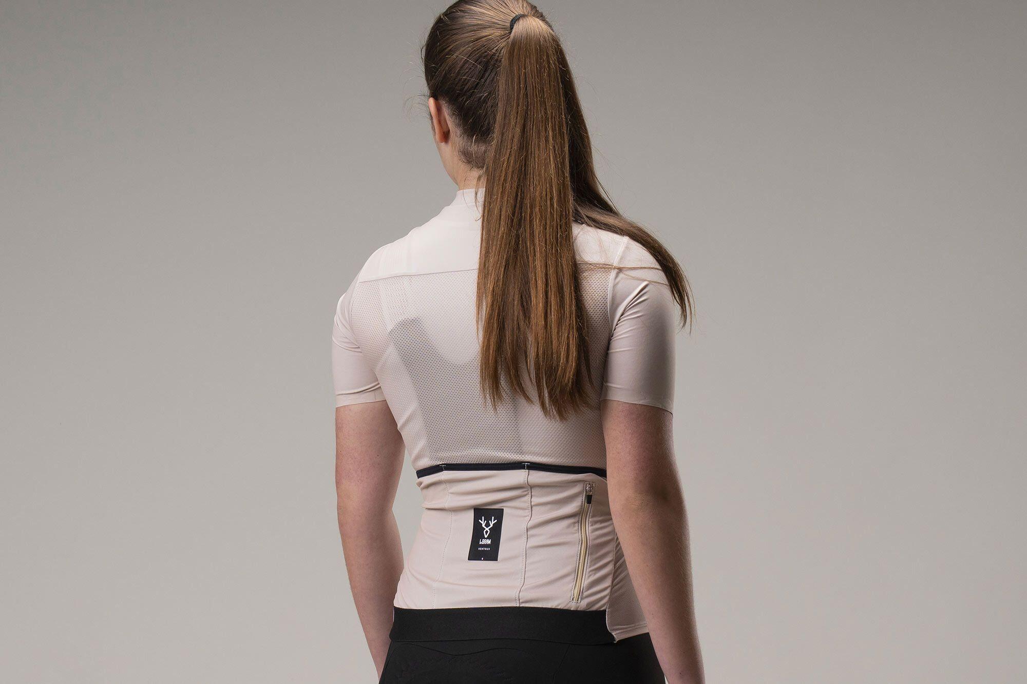 LeBram Ventoux Women's Short-Sleeved Jersey Beige 5/7