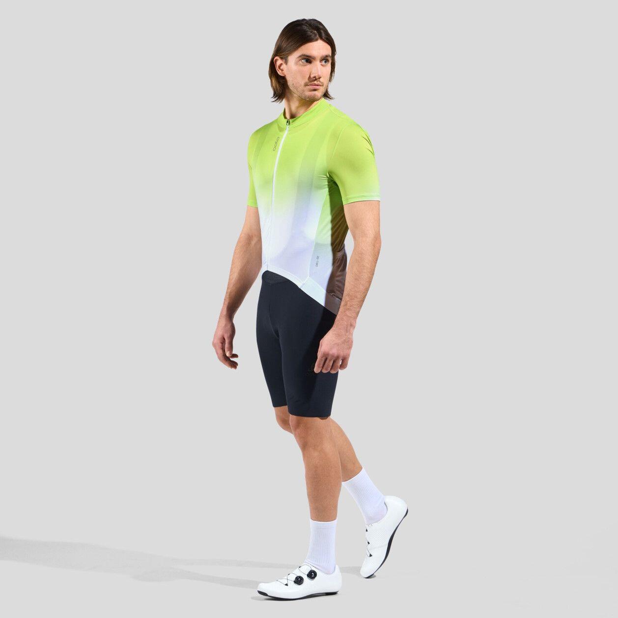 Odlo Zeroweight Chill-Tec Short-Sleeved Jersey Yellow/White 5/7