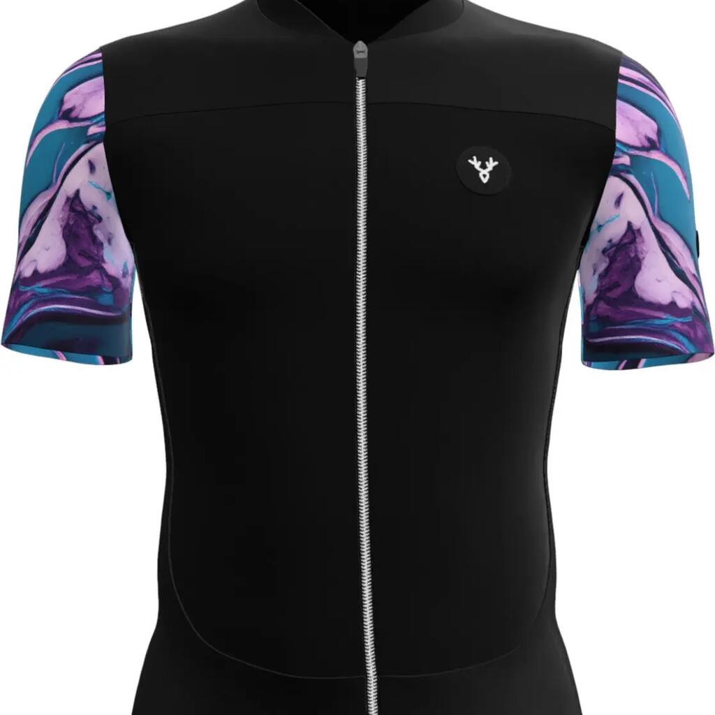 LeBram Ventoux Pétrole Short Sleeves Jersey Black Blue