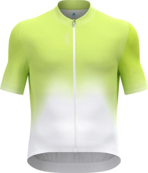 Odlo Zeroweight Chill-Tec Kurzarm-Radtrikot Gelb/Weiß