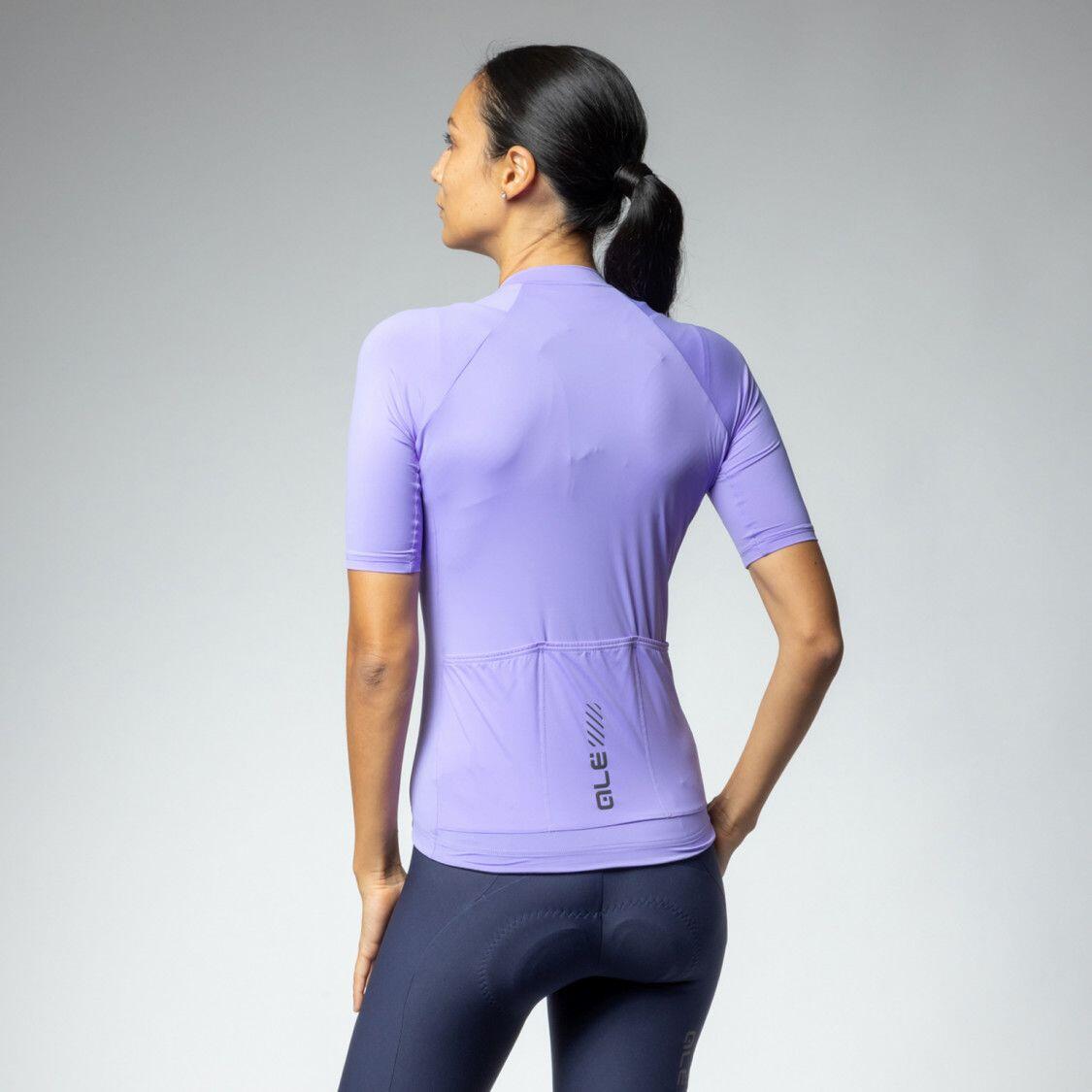 Maillot Manches Courtes Femme Alé Color Block Violet 4/7