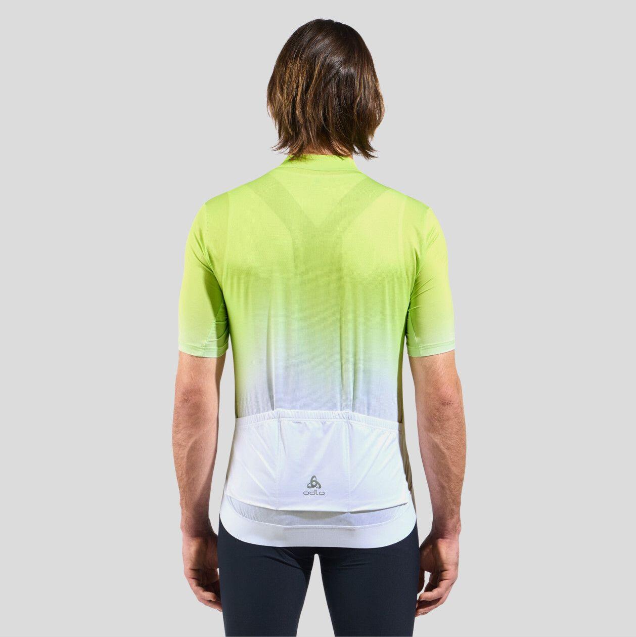 Odlo Zeroweight Chill-Tec Short-Sleeved Jersey Yellow/White 4/7