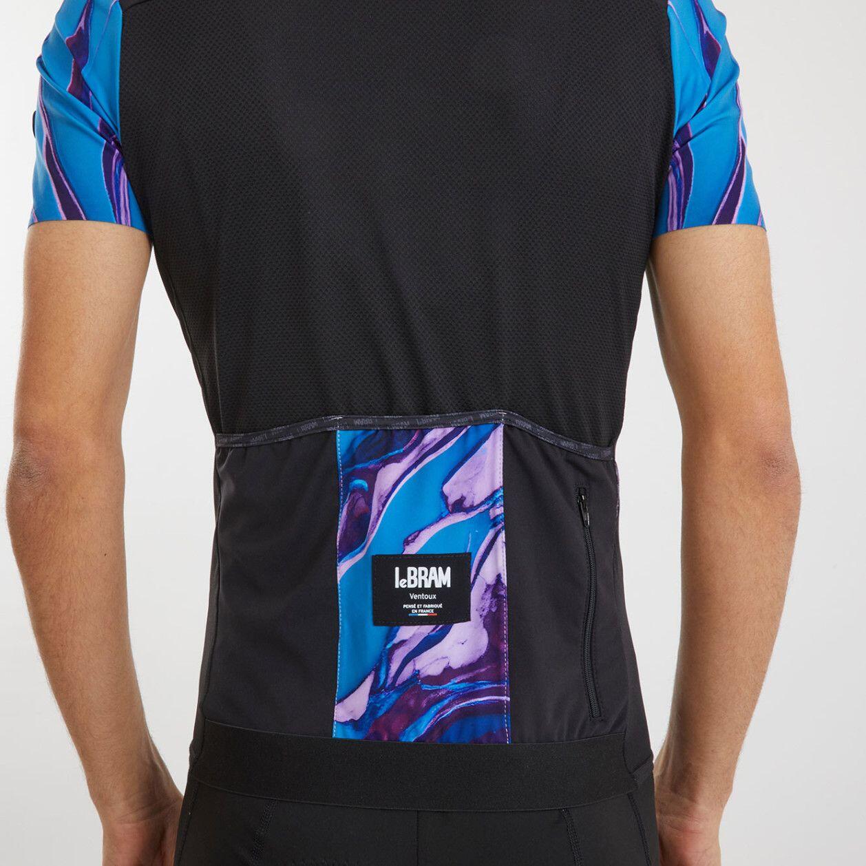 LeBram Ventoux Pétrole Short Sleeves Jersey Black Blue 6/7