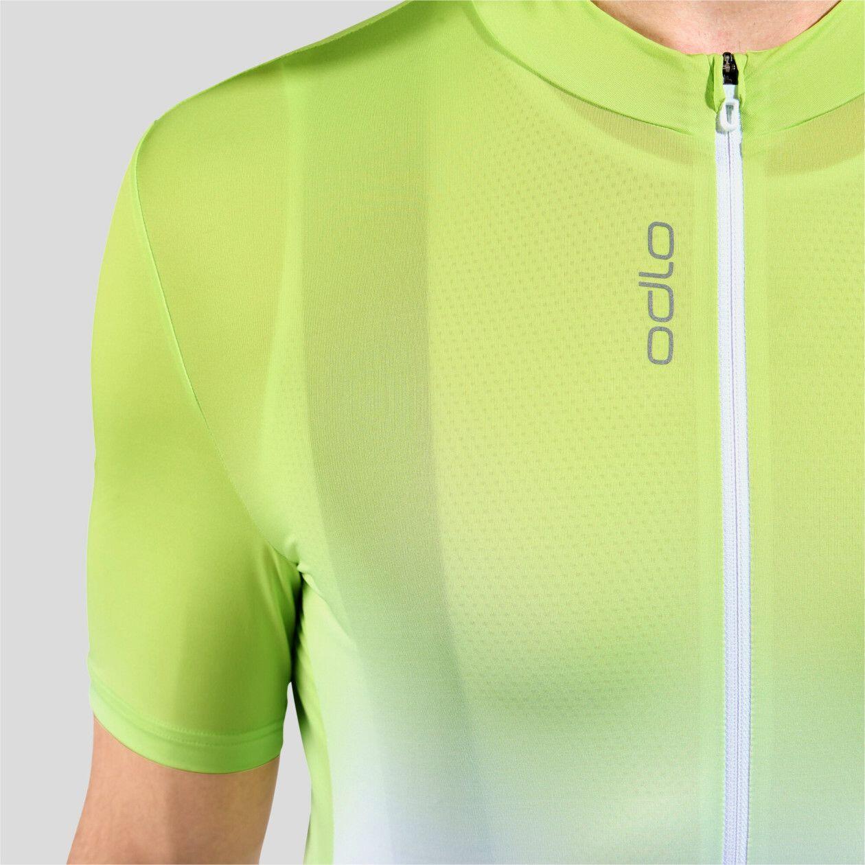 Odlo Zeroweight Chill-Tec Short-Sleeved Jersey Yellow/White 6/7
