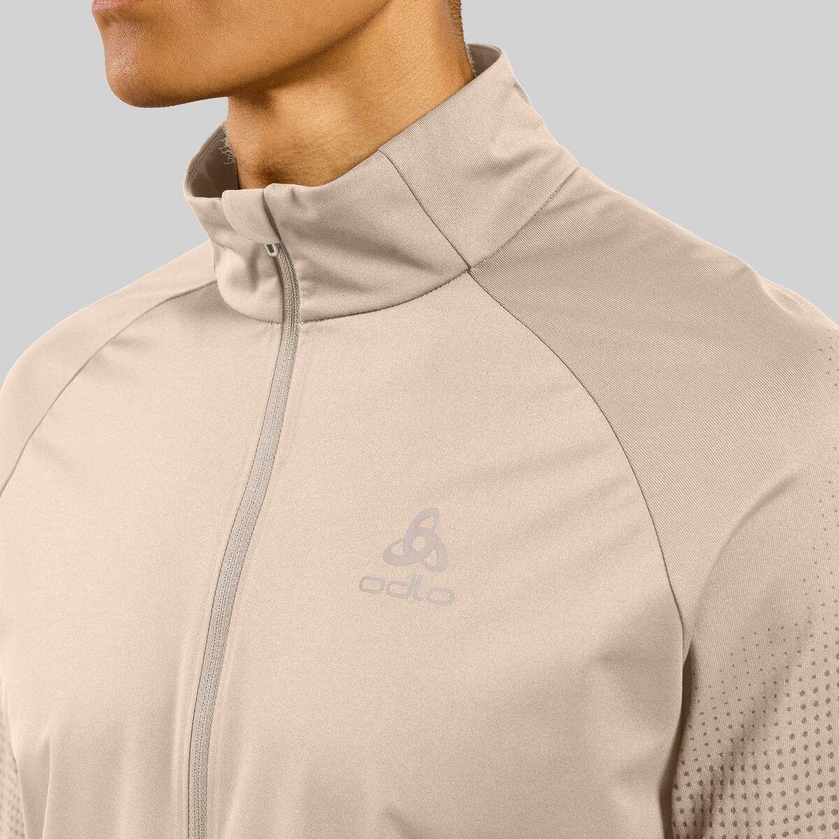 Veste Running Hybride Odlo Zeroweight Warm 2.0 Beige Homme 5/7